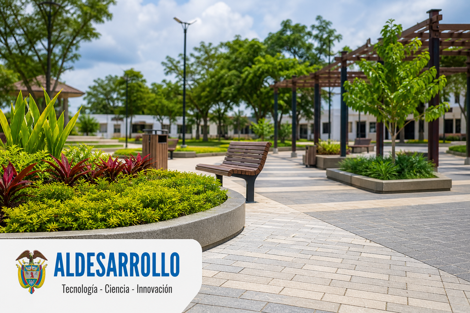 ALDESARROLLO: Santa Helena del Opón realizó contratación para mejorar su parque principal