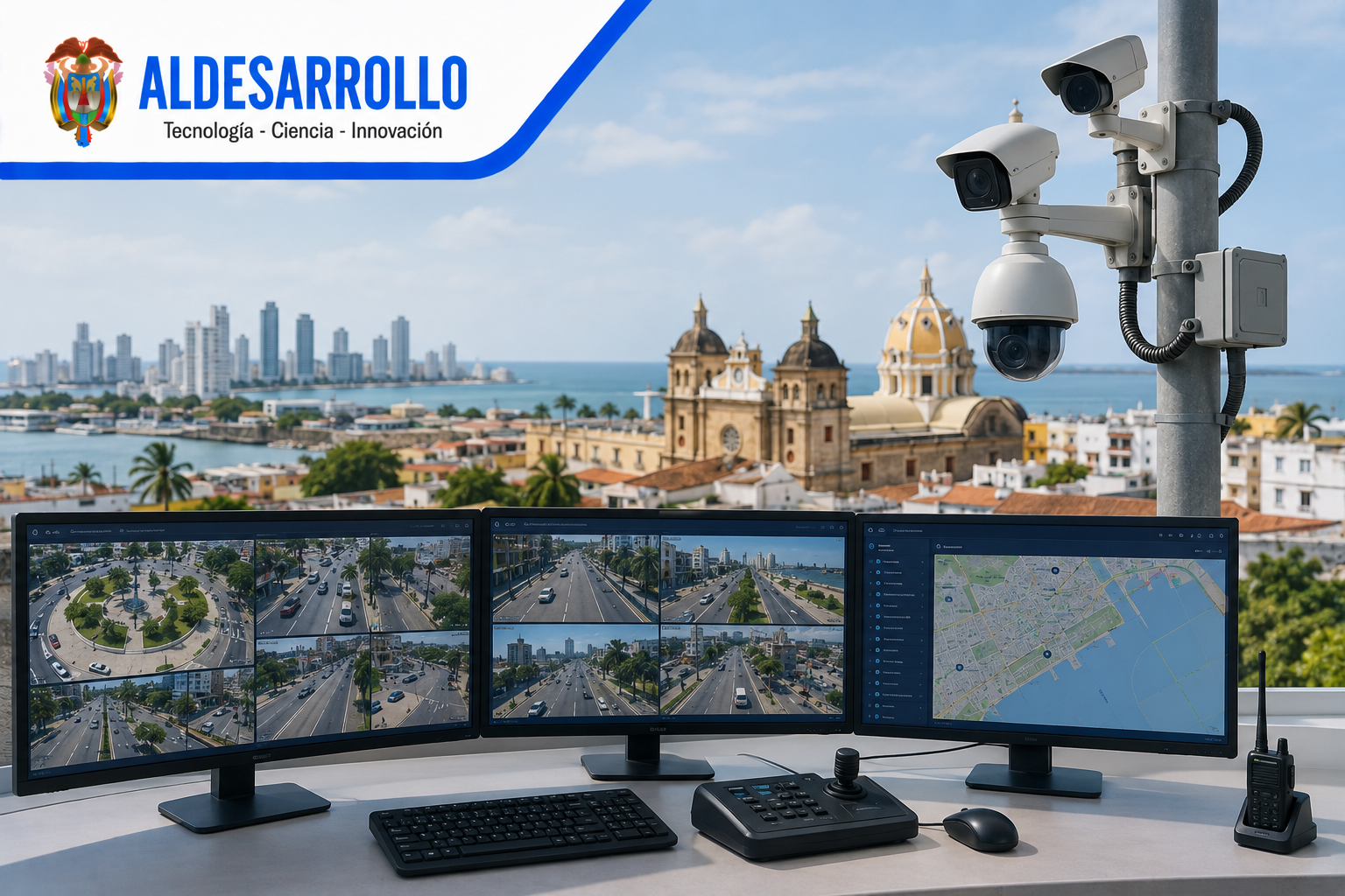 ALDESARROLLO impulsó modernización del sistema de CCTV en Cartagena con inversión de $6.727 millones
