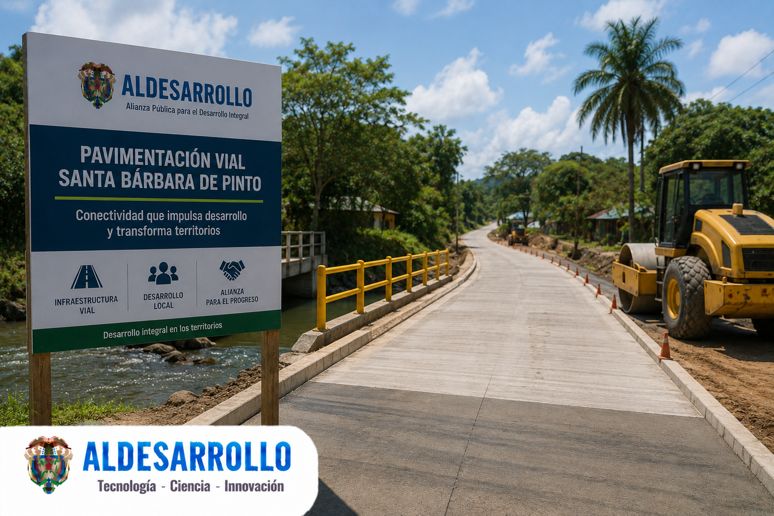 ALDESARROLLO impulsa pavimentación en Santa Bárbara de Pinto para mejorar la movilidad
